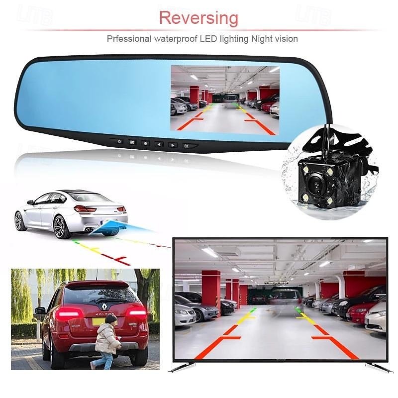 Rearview Mirror Dashcam Dual Lens 4.19 Car Monitor 1080P Front and Rear Dual Recording Recorder3