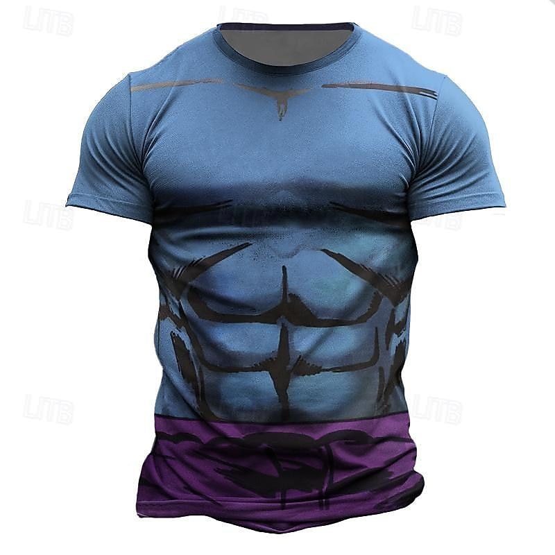 Funny Muscle T-shirt Print 3D Funny For Men's Adults' Carnival Masquerade 3D Print Street Casual Daily3