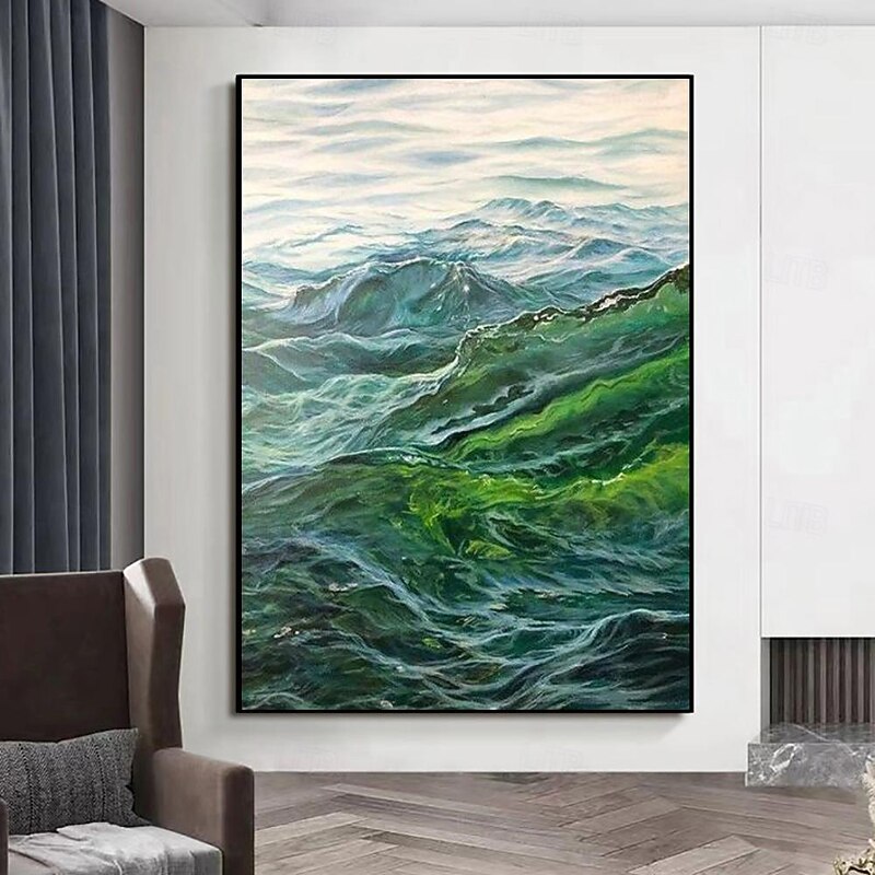 Handmade Oil Painting Canvas Wall Art Decoration Modern Ocean Wave Sea for Home Decor Rolled Frameless Unstretched Painting