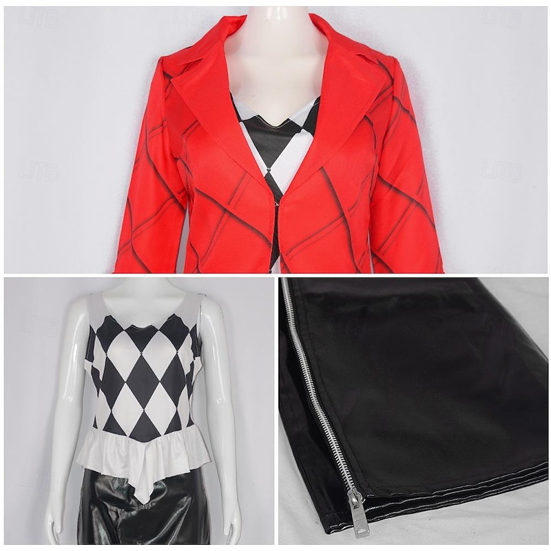 Joker Joker: Folie à Deux Harley Quinn Skirt Coat Socks / Long Stockings Cosplay Movie Cosplay for Women's Adults Carnival Masquerade Event / Party3