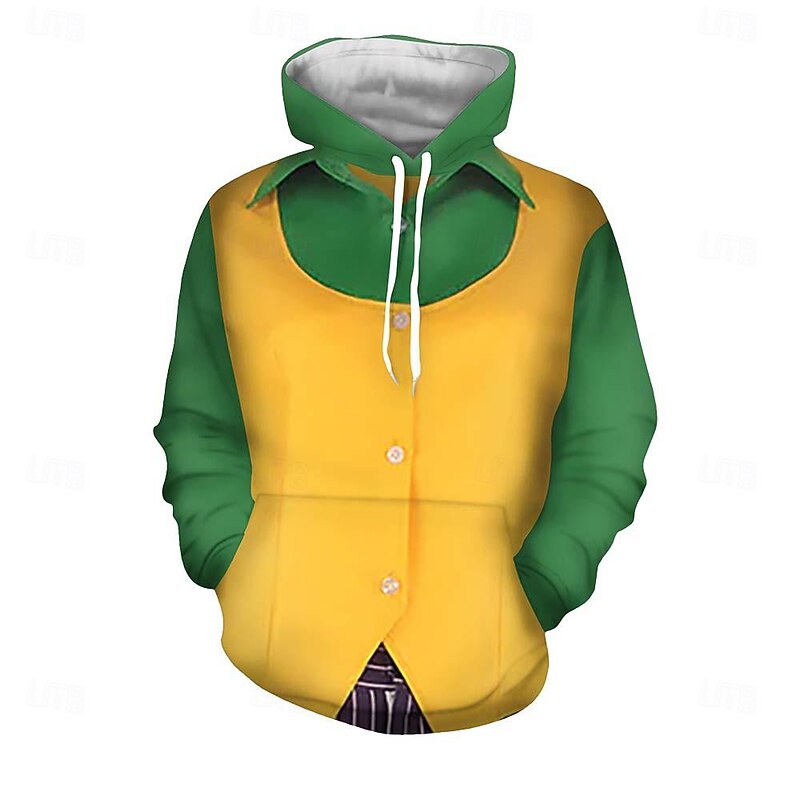 Joker: Folie à Deux Harley Quinn Joker Hoodie Anime 3D Front Pocket Graphic For Couple's Men's Women's Adults' Halloween Carnival Masquerade 3D Print Party Casual Daily4