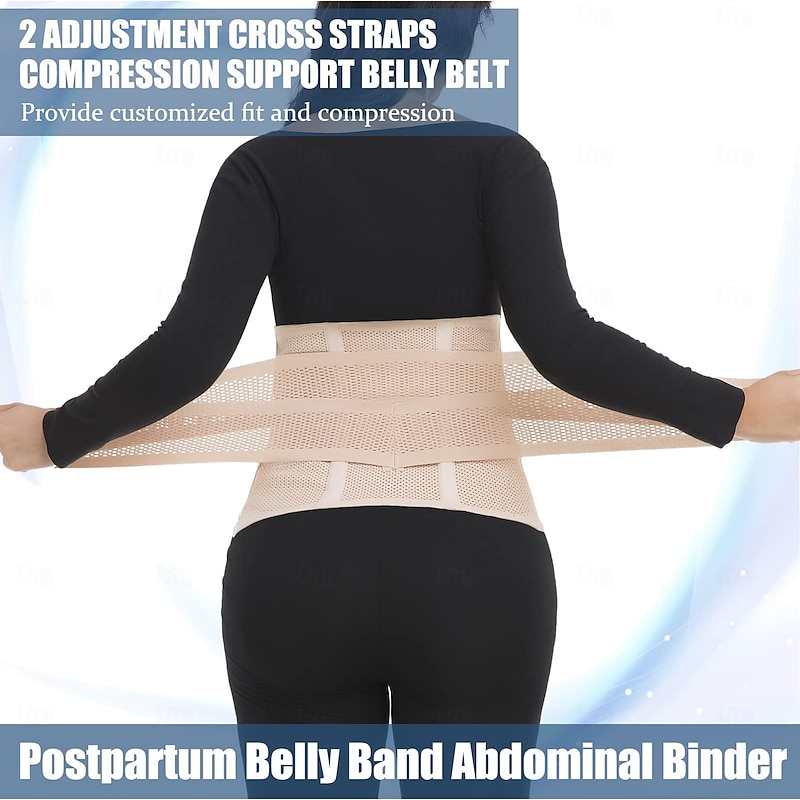 Postpartum Belly Band & Abdominal Binder Post Surgery Compression Wrap Recovery Support Belt2