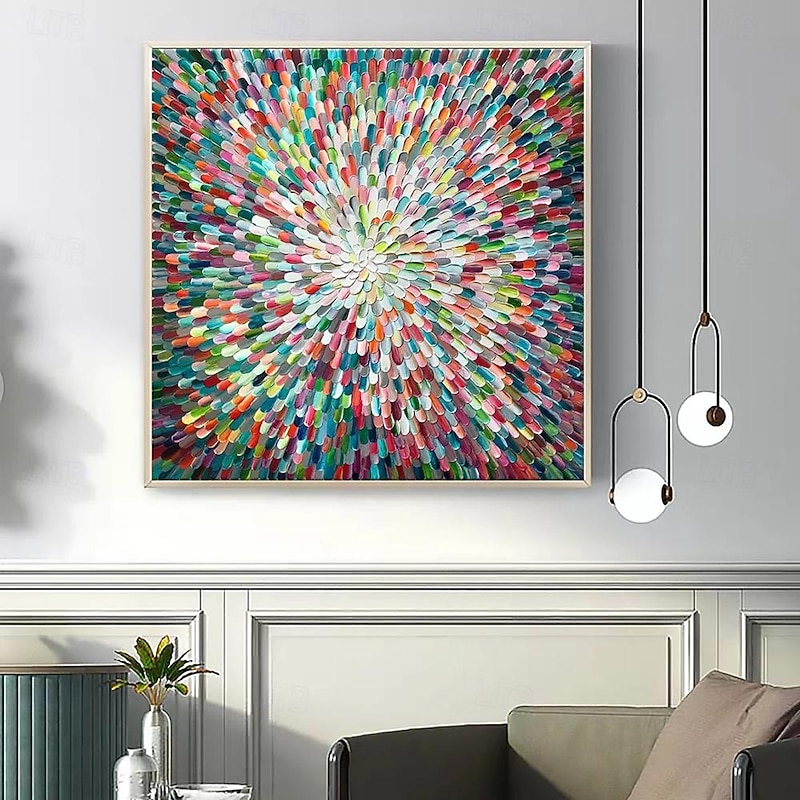 Mintura Handmade Colorful Texture Abstract Oil Paintings On Canvas Wall Art Decoration Modern Pictures For Home Decor Rolled Frameless Unstretched Painting
