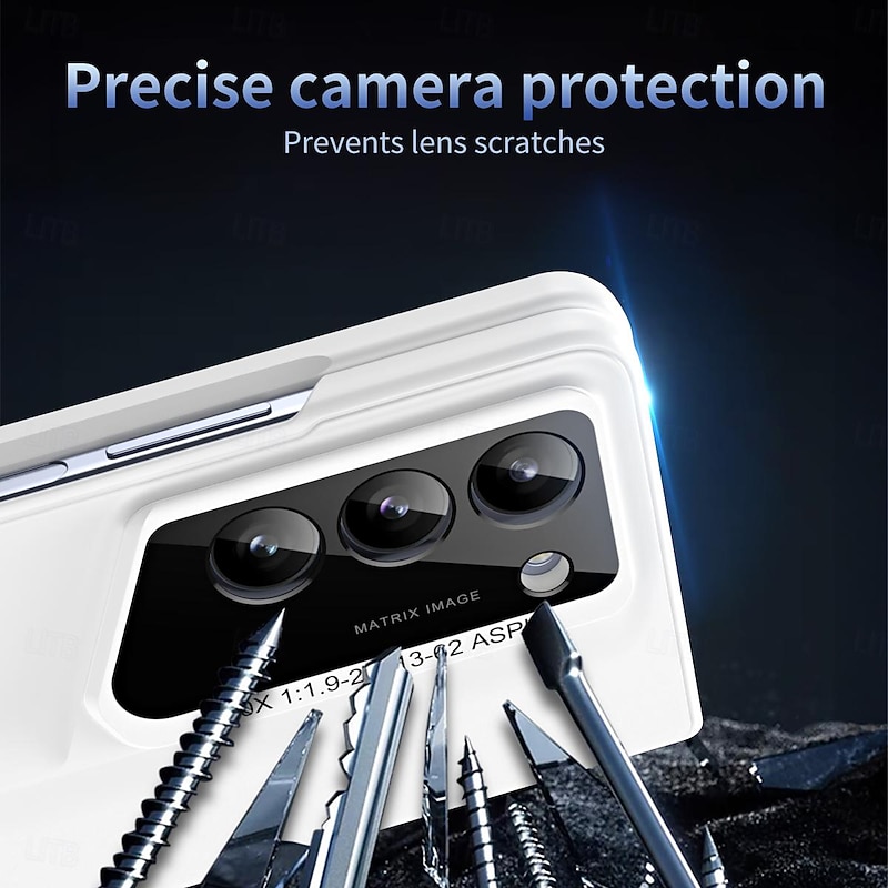 Phone Case For Samsung Galaxy Z Fold 6 Z Fold 5 Z Fold 4 Back Cover with Screen Protector Full Body Protective Shockproof Armor PC3