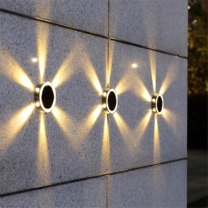 1PC/4PCS Solar LED Power Disk Light Outdoor 6 leds Waterproof Garden Path Deck Lights Spotlight Buried Solar Led Lamp Garden Yard PathWay Decor3