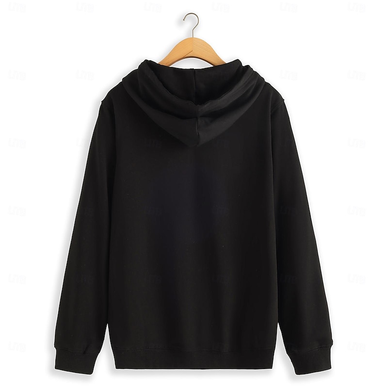 Men's  Cotton Hoodie Pullover Basic Fashion Daily Casual Hoodies Letter Black Long Sleeve Holiday Vacation Streetwear Hooded Spring &  Fall Clothing Apparel Designer4