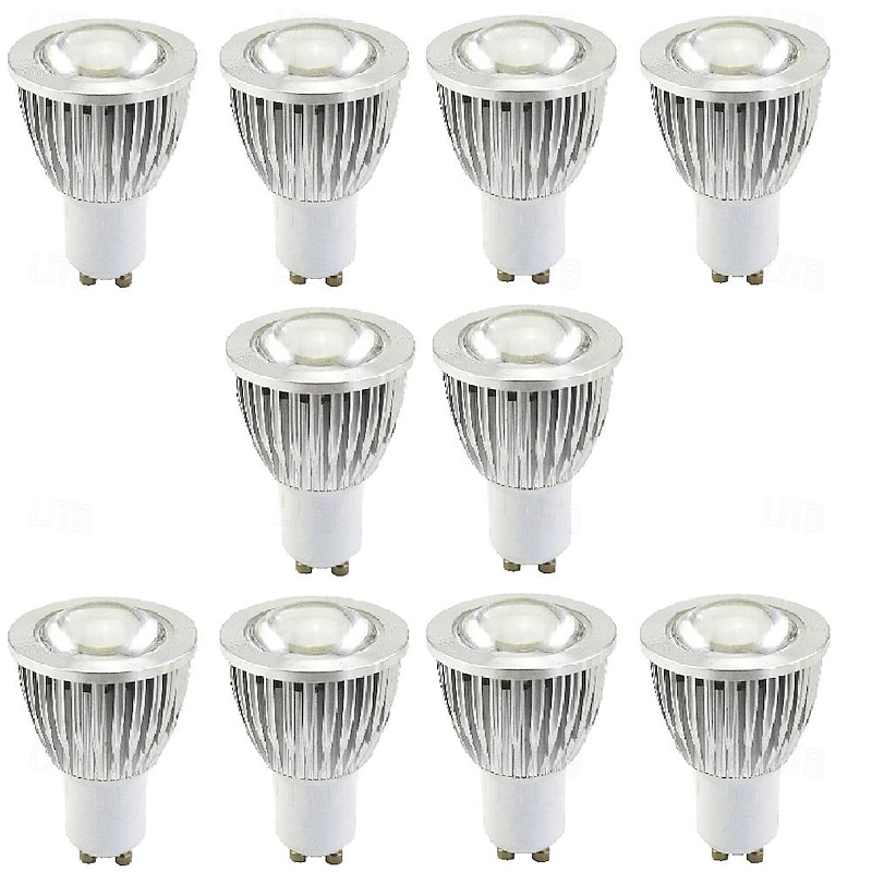 GU10 LED Light Bulbs Non-Dimmable 3000K Warm Light 5W LED Bulbs for Kitchen Range Hood Living Room Bedroom Recessed Track Lighting 10 Pcs