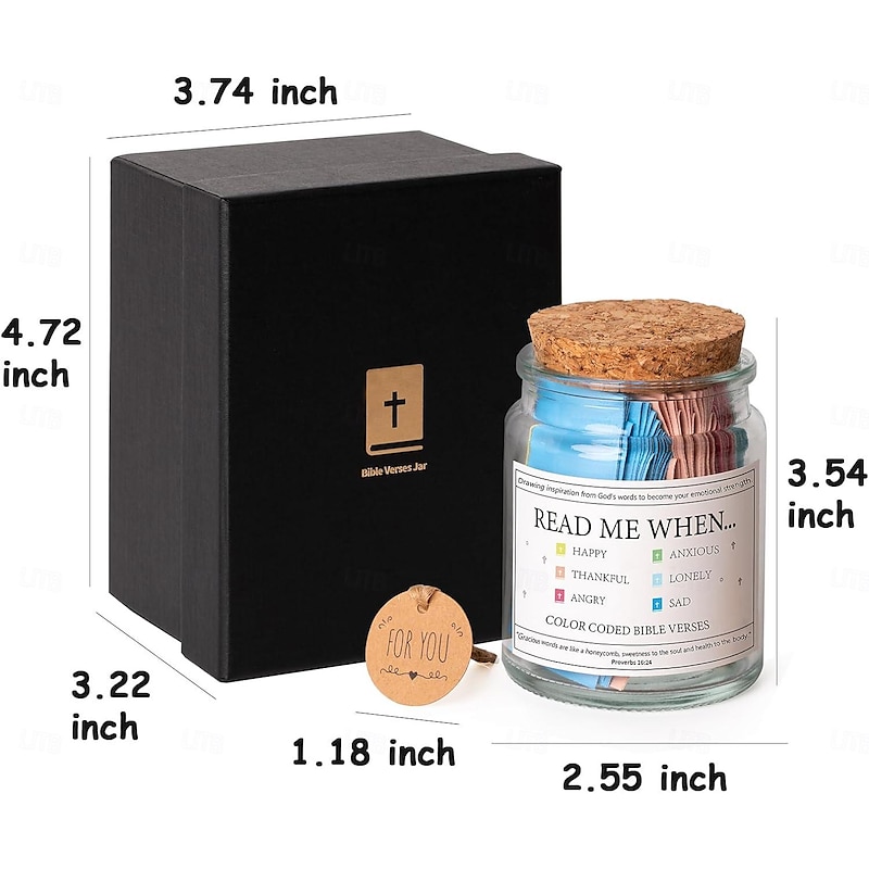 Bible Verses in a Jar,Mothers Day Gifts for Mom Christian Gifts Read Me When Bible Verses Jar Glass Scripture Quotes with Paint-by-Numbers Scriptures - A Christian Gift Inspired by Faith2