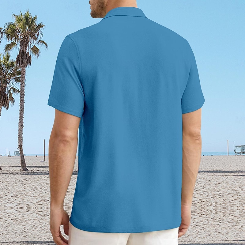 Men's Flamingo Tropical Shirt Summer Hawaiian Shirt Aloha Shirt Short Sleeve Shirt Cuban Collar Vacation Hawaiian Resort Style Vacation Holiday Beach Blue Pink / Purple Green S M L2