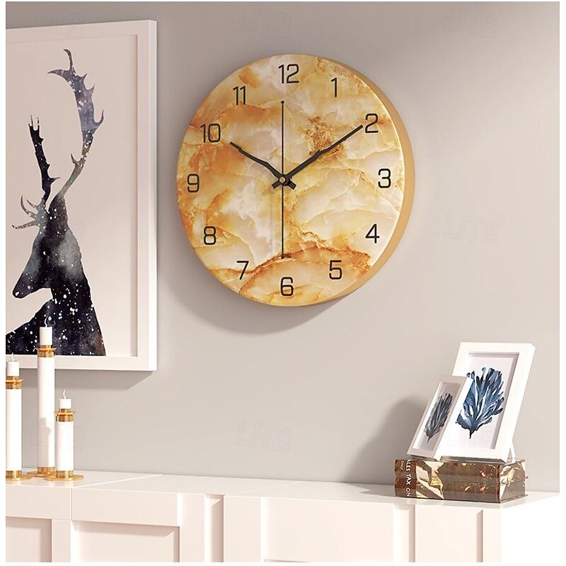12 Inches 30 cm Time Vortex Wooden Large Wall Clock - Silent And Non-Ticking Quartz Movement Wall Clock Nordic Creative Living Room Fashion Wall Clock Home Decoration Bedroom Retro Silent Quartz Clock2