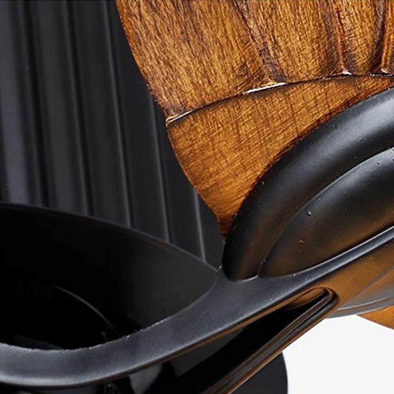 Farmhouse Ceiling Fan With Light And Remote Control 108/130cm Industrial Style Metal Glass Rustic Brown Ceiling Fan With Reversible Motor 110-240V4