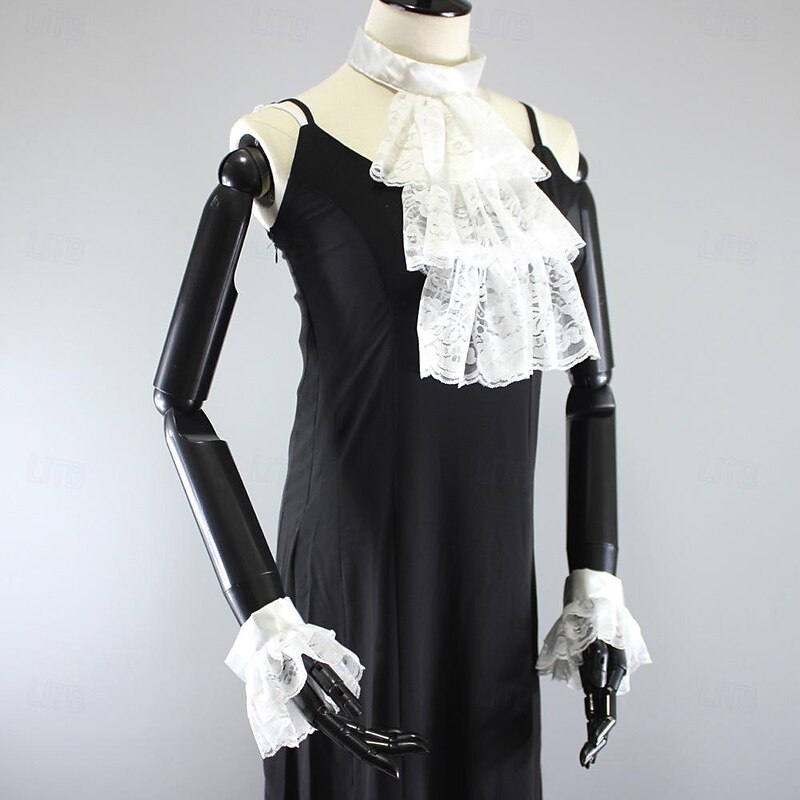 Retro Vintage Rococo Victorian Colonial Lace Jabot Collar Cuffs Fancy Dress Women's Royal Halloween Carnival Masquerade Party Carnival of Venice Adults Collar2