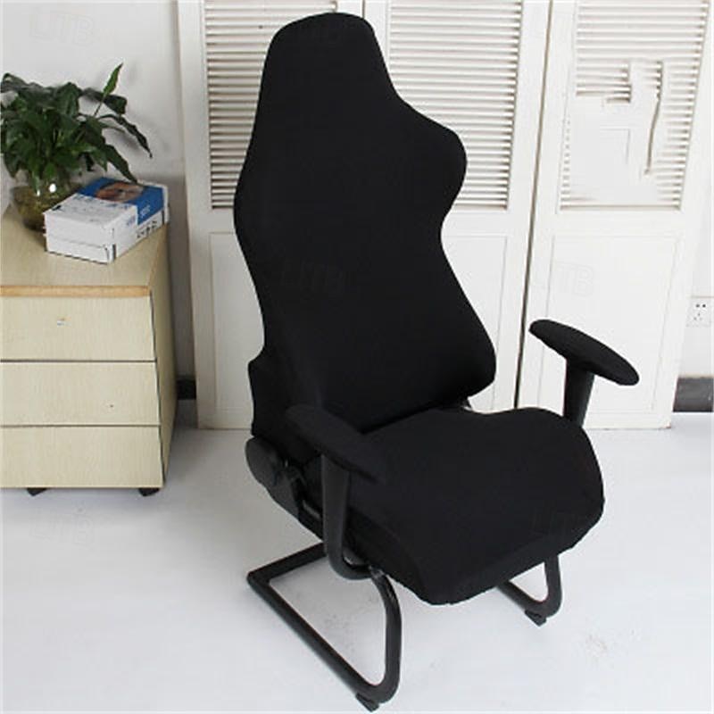 Computer Gaming Chair Slipcovers Solid Universal Washable Dinning Chair3