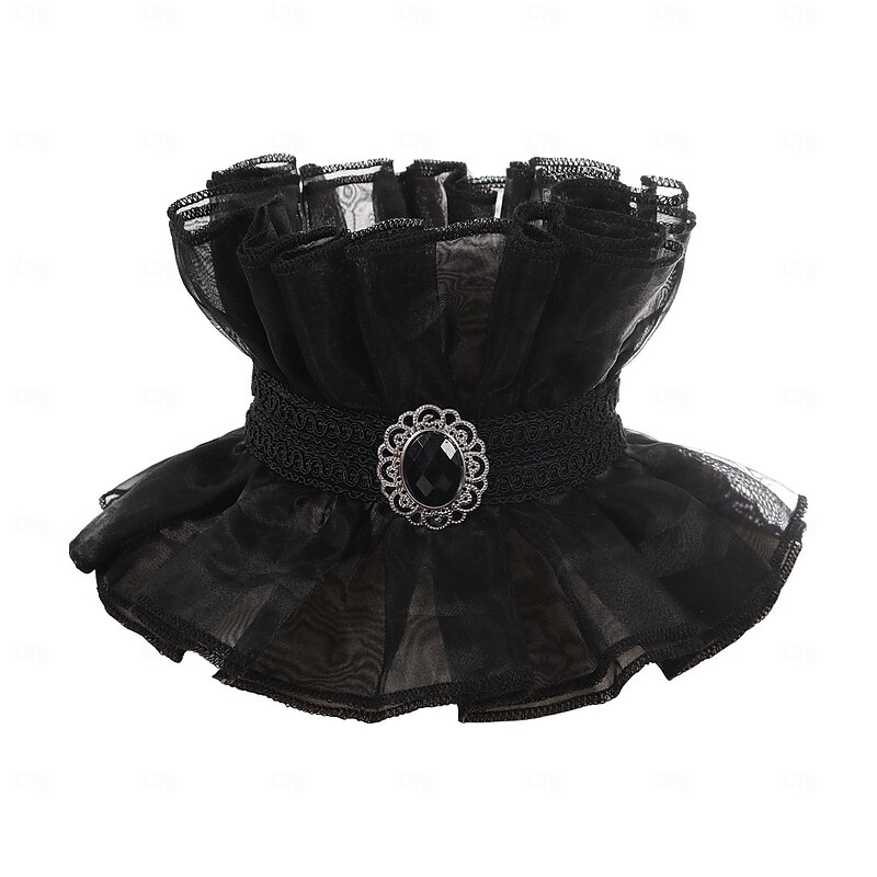 Retro Vintage Medieval Steampunk Cosplay Costume Gentleman Solid Colored Fancy Dress Men's Halloween Carnival Masquerade Halloween Carnival of Venice Adults' Collar