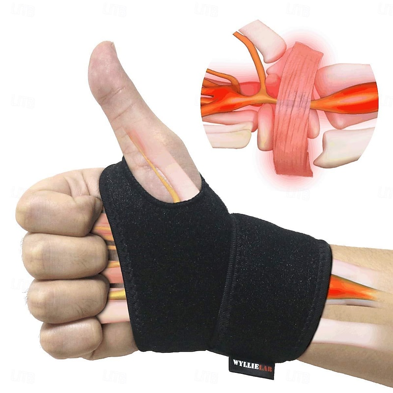 Wrist Brace for Carpal Tunnel, Comfortable and Adjustable Wrist Support Brace for Arthritis and Tendinitis, Wrist Compression Wrap for Pain Relief, Fit for Both Left Hand and Right Hand
