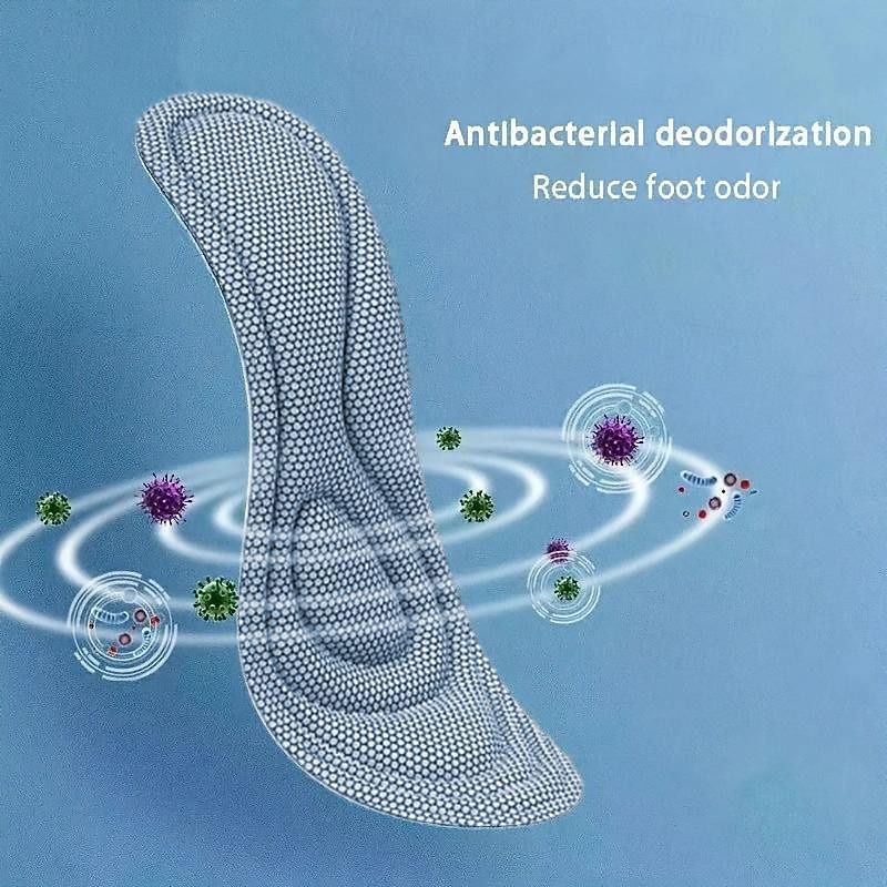 1pair 5D Memory Foam Orthopedic Insole, Men's Shoes Women's Nano Antibacterial Deodorant Insole Sweat Absorption Running Pad Massage Sports Insole Foot Orthopedic Sole Running Accessories4
