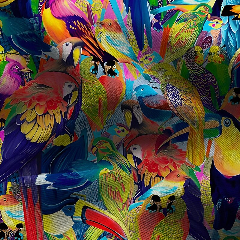 Men's Tree Parrot Flower / Plants Swimming Trunks Board Shorts Shorts Mid Waist Fashion Streetwear Designer Casual Daily Holiday Pocket Drawstring Elastic Waist Designer Clothing Apparel3