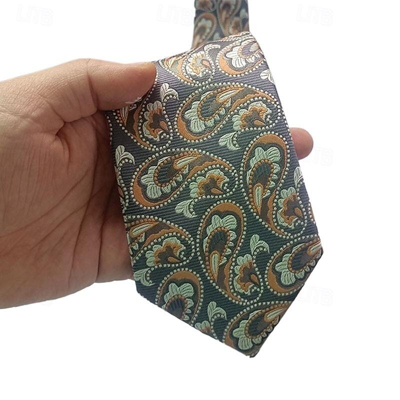 1Pc Man Necktie Width 8cm Bridegroom Groomsman Tie Business Manager Tie3