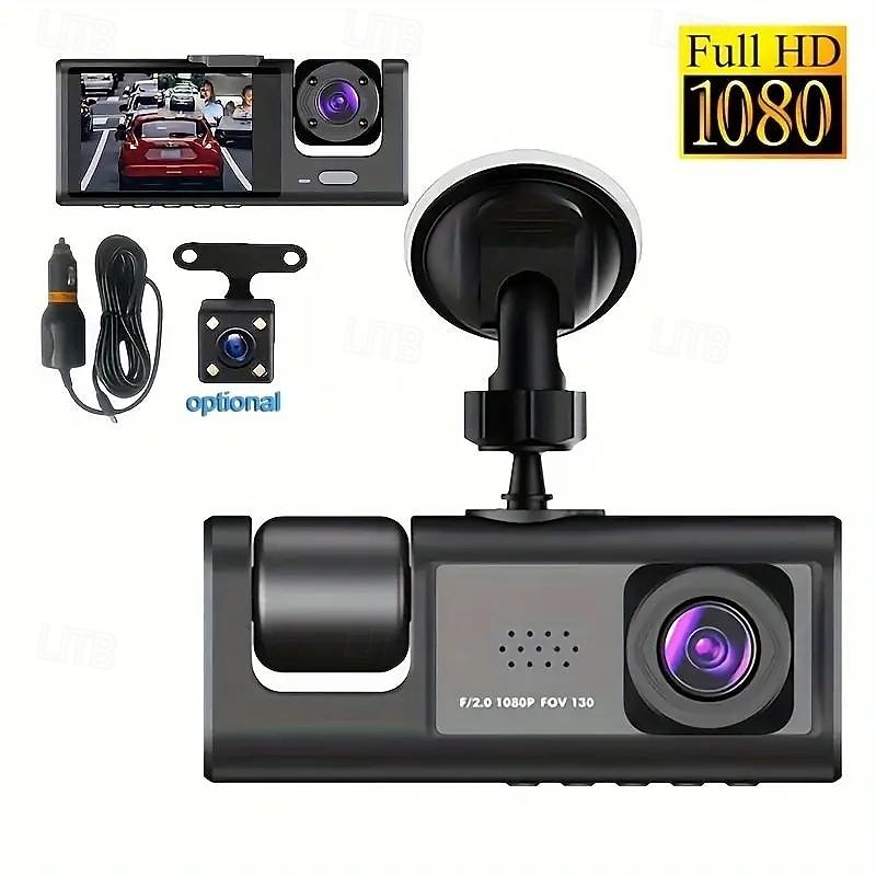 Three-lens Tachograph High-definition Night Vision Astern Image of The Front and Rear Of The Car