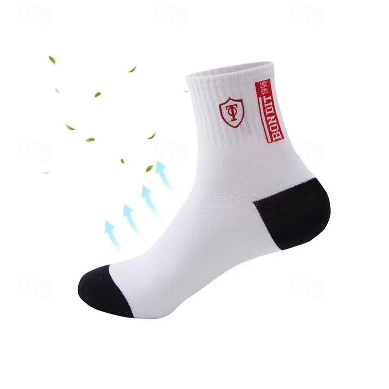 Men's 10 Pairs Multi Packs Socks Crew Socks Running Socks Casual Socks Rainbow Color Color Block Sports & Outdoor Daily Vacation Basic Medium Spring Fall Fashion Casual4