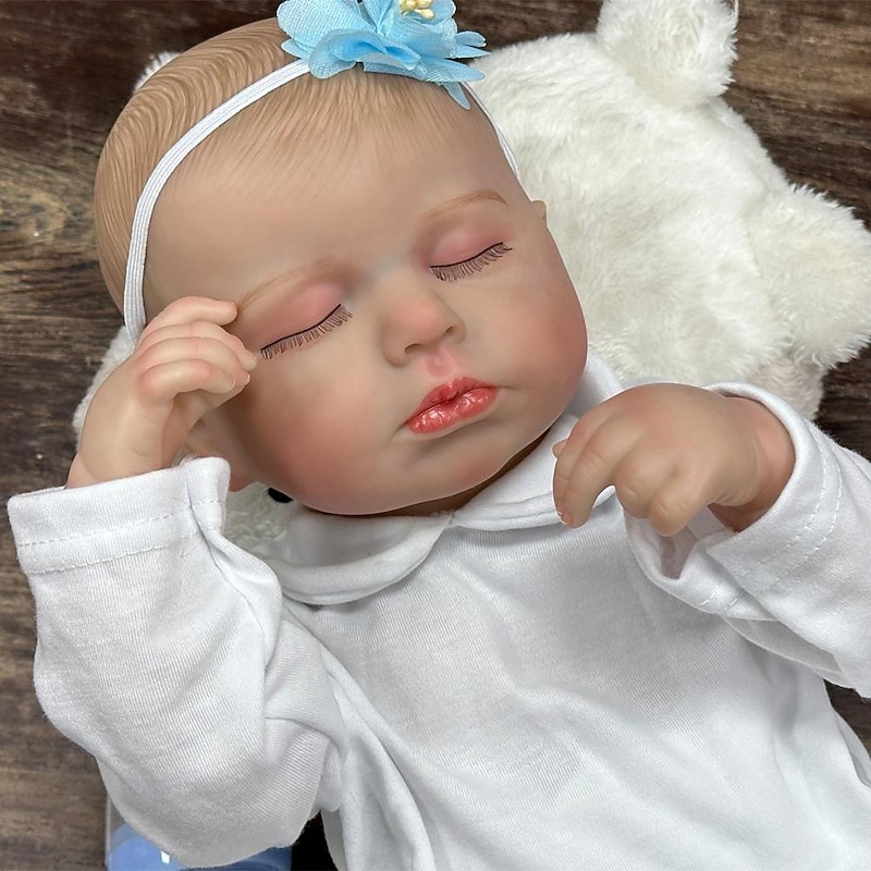 20 inch Reborn Doll Baby & Toddler Toy Reborn Toddler Doll Doll Reborn Baby Doll Baby Reborn Baby Doll Loulou Newborn lifelike Gift Hand Made Non Toxic Silicone Vinyl LOULOU with Clothes and2