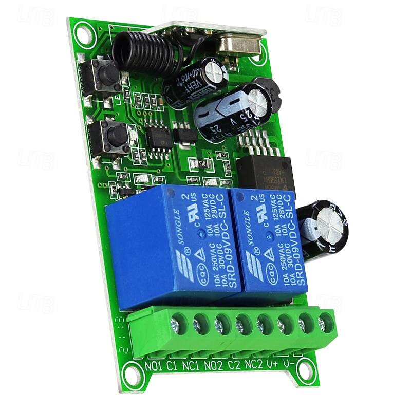 DC 12V 24V 36V 48V 2Channel RF Wireless Remote Control Switch System 12-48V Receiver Home Smart Switch 433mhz4