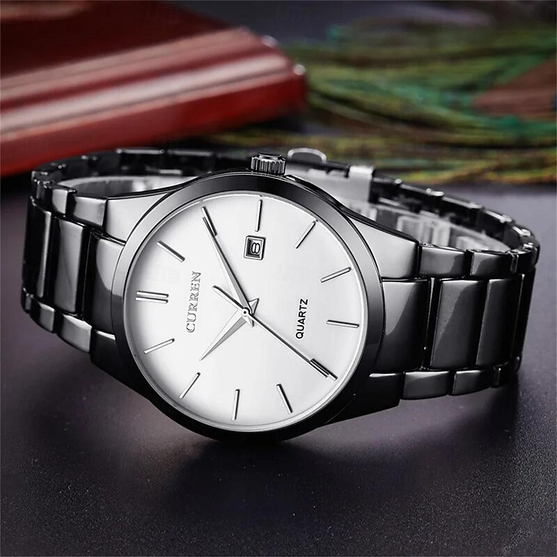 CURREN Men Quartz Watch Minimalist Sports Fashion Business Calendar Waterproof Decoration Steel Watch4