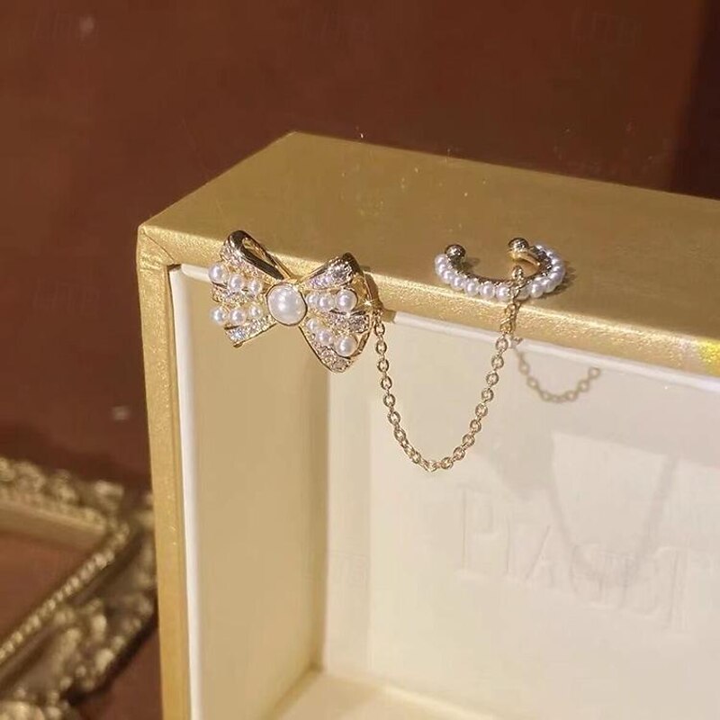 1 Pair Drop Earrings Ear Cuff For Women's Party Evening Gift Date Alloy Fancy Fashion Daisy3