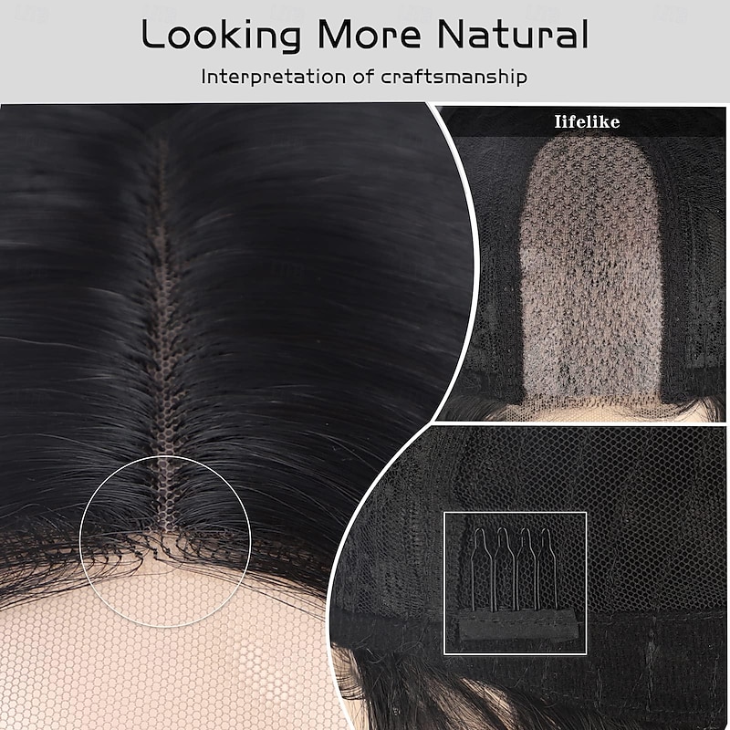 Black Blonde Dark Brown Pink Wigs for Women Long Wavy Wig Middle Part Wig Black Curly Wig Synthetic Heat Resistant Wig Long Wig for Daily Party Use 26 Inches3