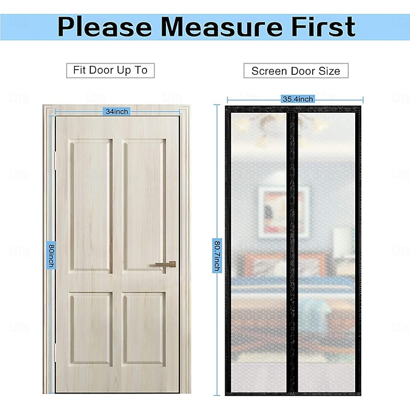 Insulated Door Screen, Door Curtain, Thermal Magnetic Self-Sealing EVA, Keep Cold Out Door Cover Auto Closer for Kitchen, Bedroom, Air Conditioner Room2
