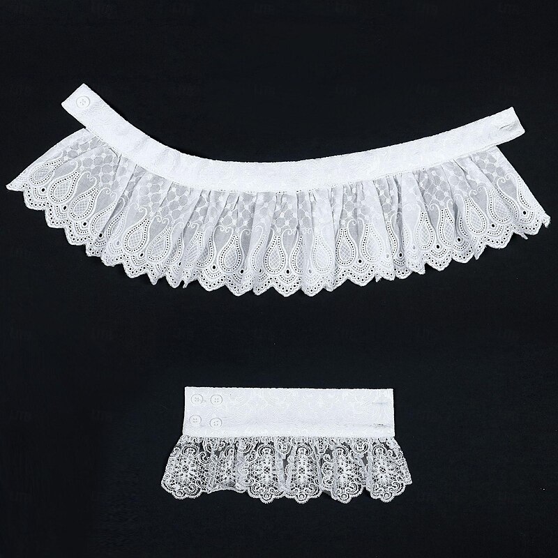 Retro Vintage Medieval Cosplay Costume Gentleman Solid Colored Fancy Dress Men's Royal Halloween Carnival Masquerade Halloween Carnival of Venice Adults' Collar2