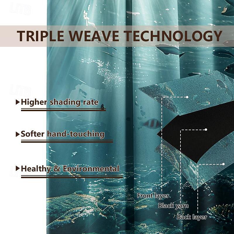 Outdoor Curtain for Patio Waterproof Indoor/Outdoor Rustproof Grommet Curtain Thermal Insulated Sunlight Block Drape for Gazebo/Porch, 2 Panels4