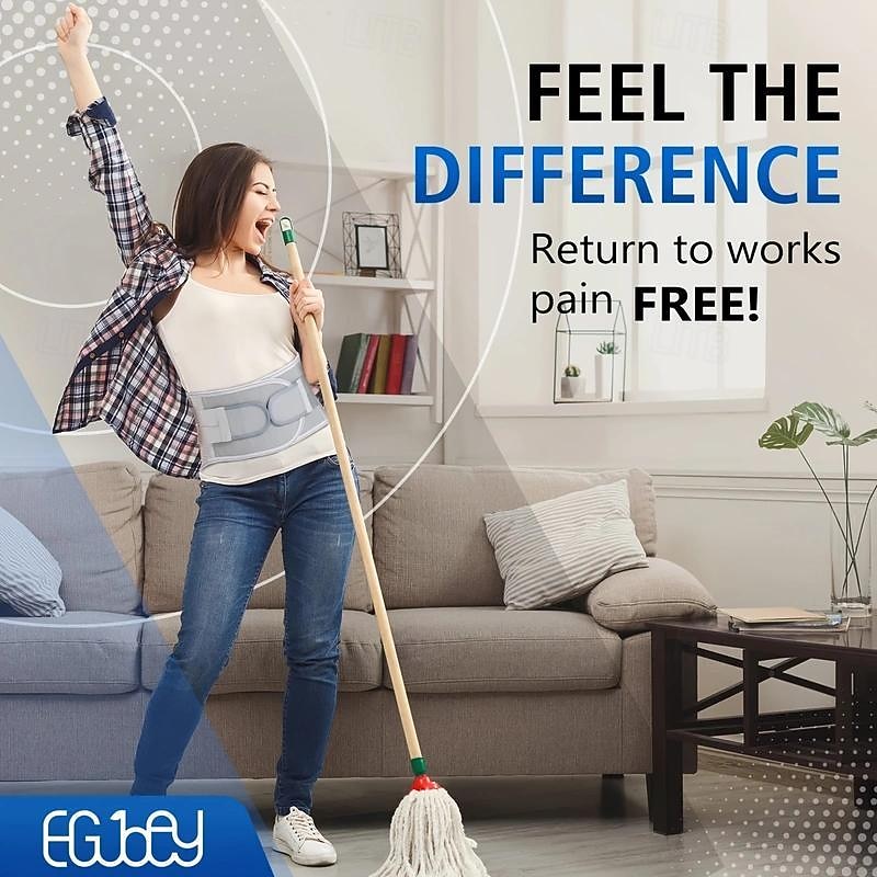 Back Brace For Lower Back - Back Support Belt For Women & Men For Herniated Disc, Sciatica, Removable Stays For Lower Back Support With 2 Different Hardness Sets