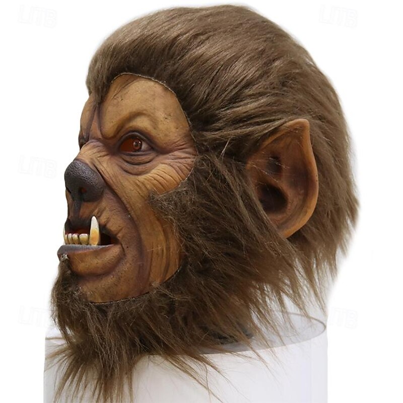 Werewolf Halloween Mask Halloween Props Carnival Mask Funny Halloween Adults' Men's Women's Halloween Carnival Easy Halloween Costumes Dress Up3
