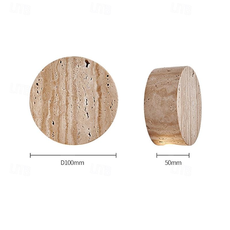 LED Sconce Post Modern Marble Wall Light Indoor Round Beam Spot Light 3000K Warm White Lighting Fixture Bedroom Bedside Wall Lamp for Hallway Living Room Porch Office3