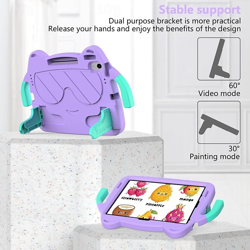 Tablet Case Cover For Apple iPad 10th 10.9'' iPad Air 5th 4th 10.9" ipad 9th 8th 7th Generation 10.2 inch iPad Air 3rd 10.5'' iPad Pro 1st 11'' Handle Pencil Holder Shoulder Strap Cartoon PC3