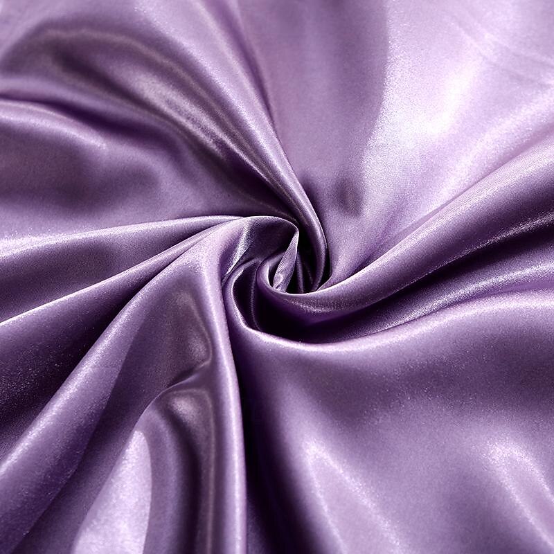 3pcs Satin Quilt Cover Set Luxury Silky Satin Bedding Set with Multiple Colors Solid Color Soft Quilt Cover Set 1 Duvet cover 2 Pillowcases2