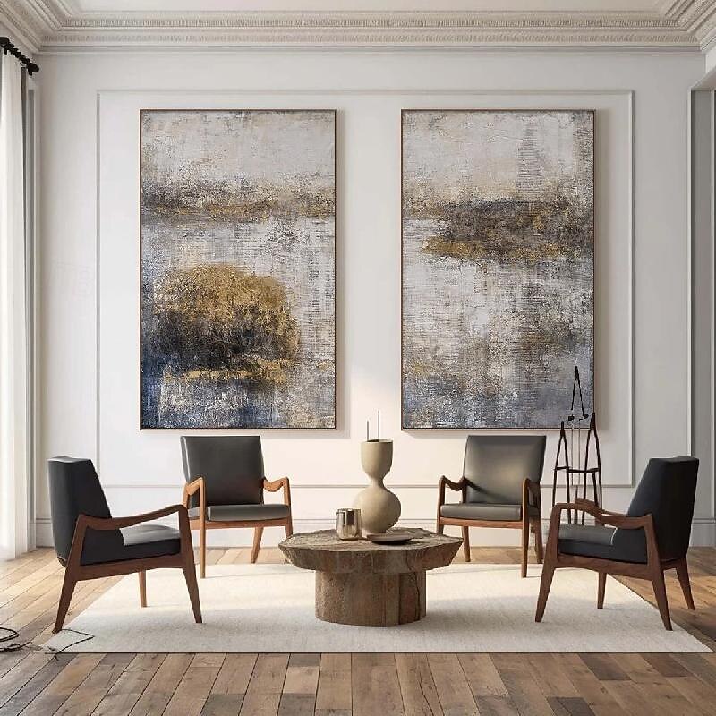 Hand painted Beige Brown Abstract oil painting handmade Wall Art Brown Canvas Paintings Modern Wall Art Bohemian Abstract Painting Neutral Textured oil painting Wall Art picture4