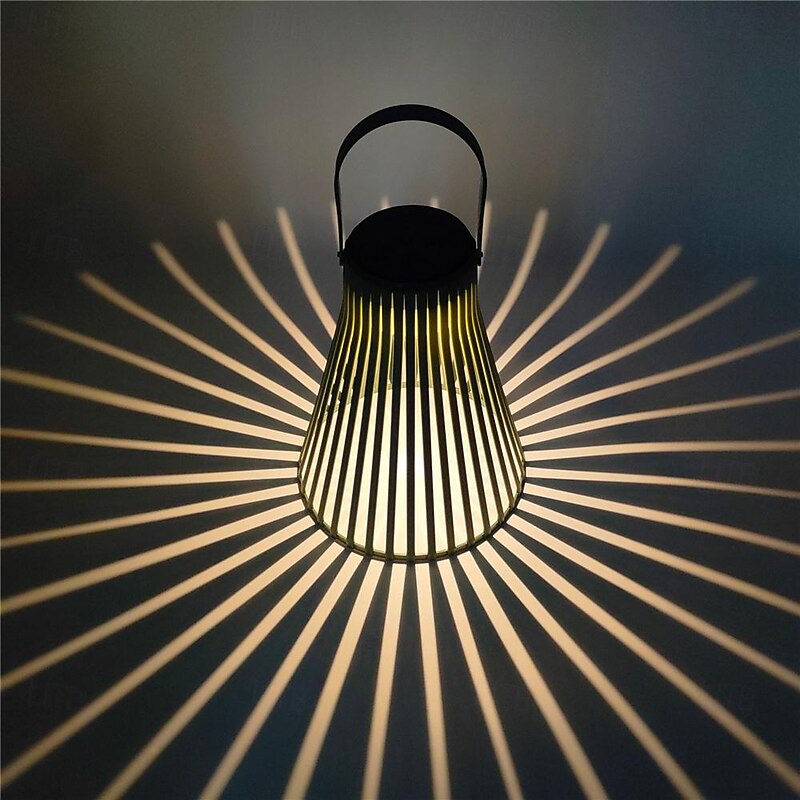 Hanging Lmap Rattan Solar Retro Bamboo Weaving Lamp Outdoor Waterproof Atmosphere Pendant Lamp Courtyard Garden Balcony Simulation Lantern Vine Weaving Handheld Lamp Festival Party Decorative Lamp 1PC4