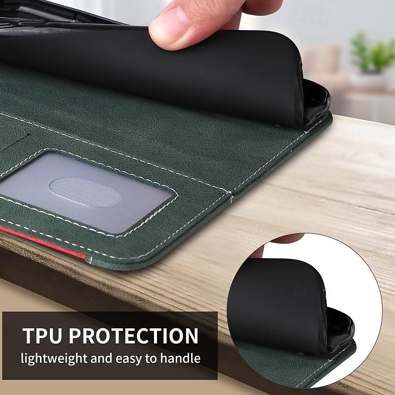 Phone Case For Samsung Galaxy S25 S24 S23 S23 FE S22 S21 Ultra Plus A55 5G A35 5G A25 A15 Wallet Case Magnetic Full Body Protective Kickstand Geometric Pattern TPU PU Leather3