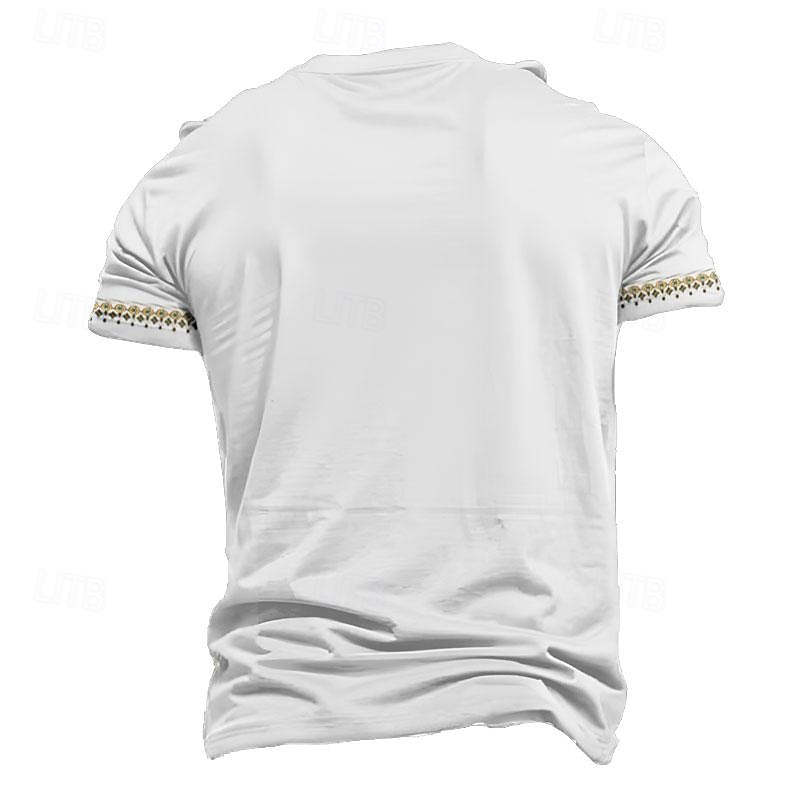 Men's Graphic Pattern Tribal T Shirt T shirt 3D Print Crew Neck Shirt Vacation Ethnic Casual Casual Daily Holiday Black White Blue Summer Spring Clothing Apparel S M L XL XXL XXXL2