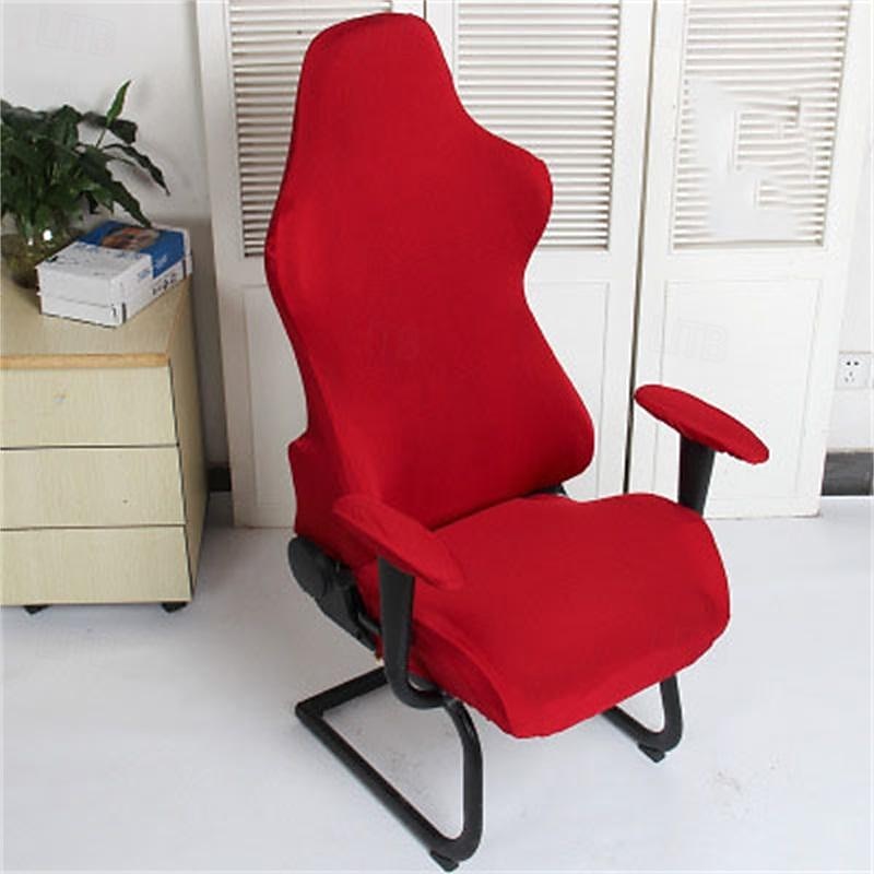 Computer Gaming Chair Slipcovers Solid Universal Washable Dinning Chair4