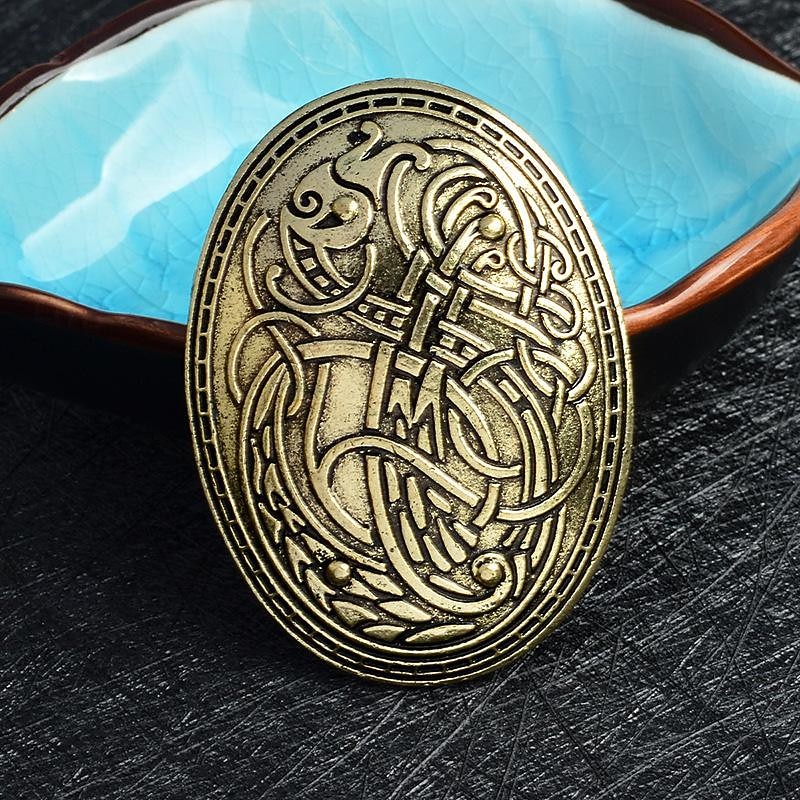 Medieval Renaissance Brooch Pins Viking Fancy Dress Women's Celtic Viking Fantasy LARP Adults Brooch3