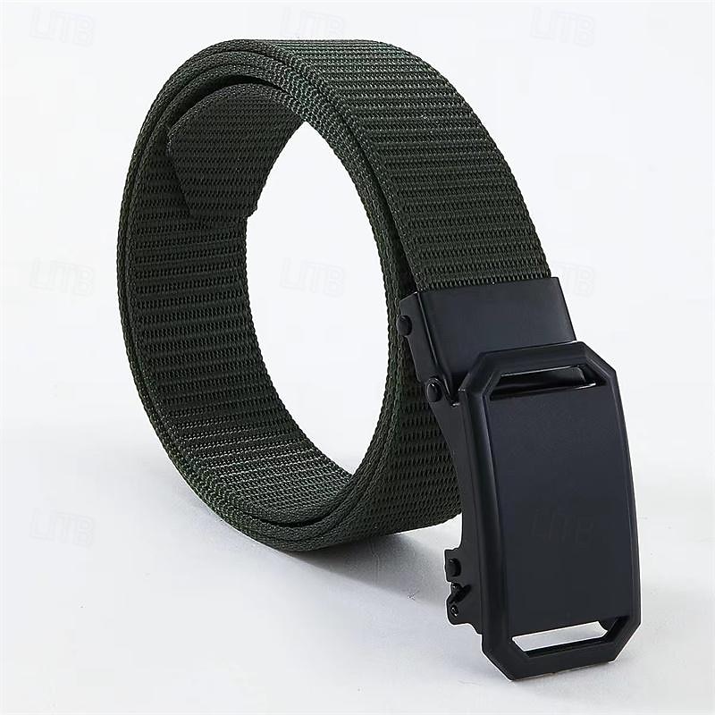 Men's Belt Outdoor Belt Waist Belt Black Blue Nylon Adjustable Heavy-Duty Plain Outdoor Daily3