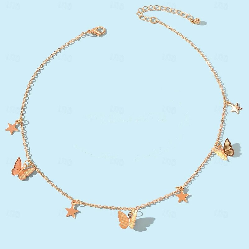 Necklace For Women's Wedding Party Evening Gift Alloy Fancy Butterfly2