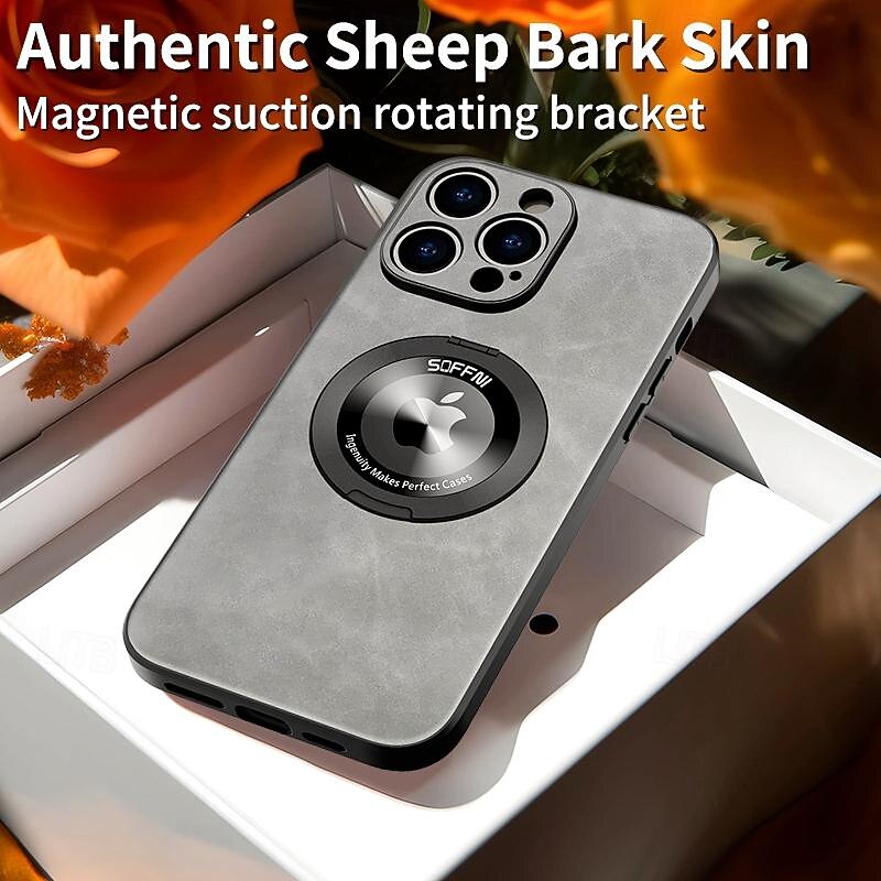 Phone Case For iPhone 16 15 14 Pro Max Plus 15 14 Pro Max 13 12 11 Pro Max Back Cover with Stand Holder Support Wireless Charging Shockproof TPU PU Leather4
