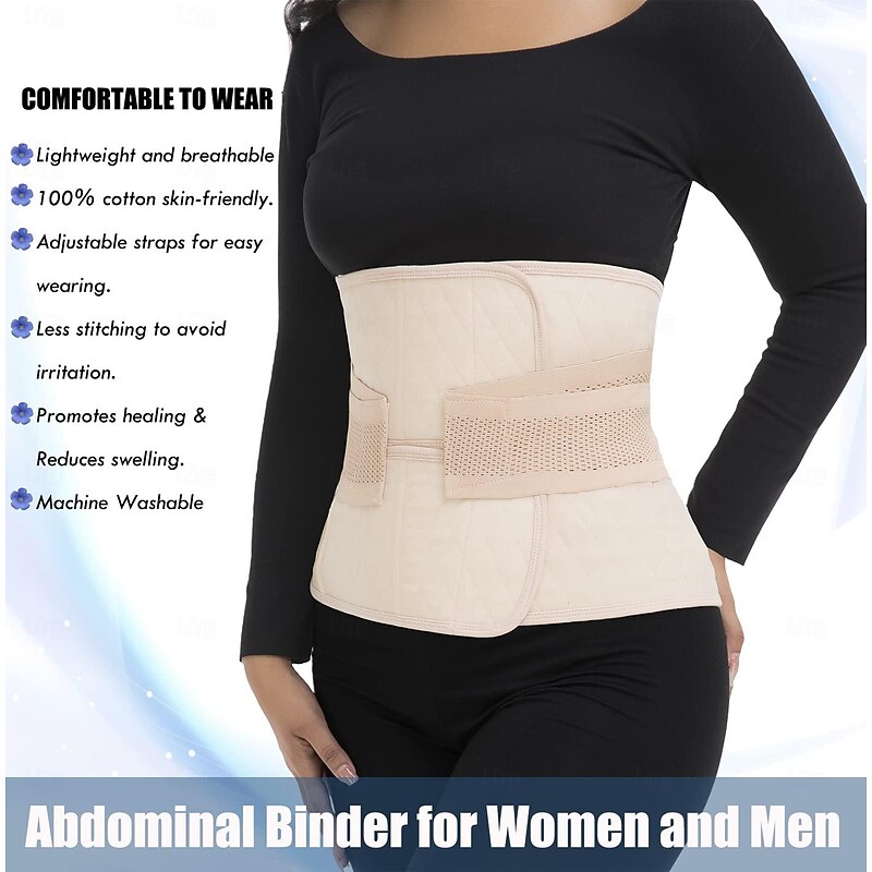 Postpartum Belly Band & Abdominal Binder Post Surgery Compression Wrap Recovery Support Belt4