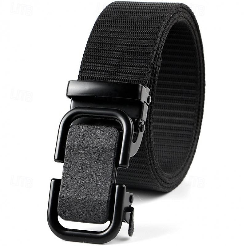 Men's Nylon Belt Outdoor Belt Waist Belt Black Navy Blue Nylon Adjustable Heavy-Duty Plain Outdoor Daily2