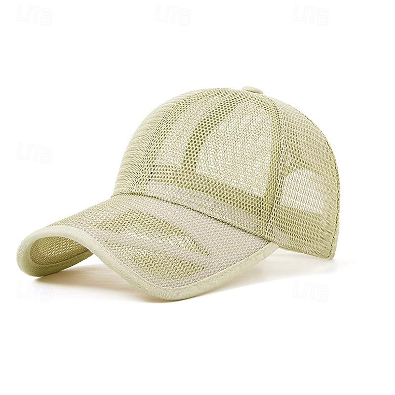 Men's Baseball Cap Sun Hat Trucker Hat Black White 100% Cotton Mesh Fashion Casual Street Daily Plain Adjustable Sunscreen Breathable3