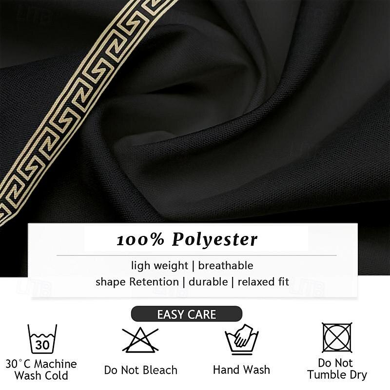 Men's Button Up Shirt Printed Shirts Short Sleeve Casual Tribal Outdoor Daily Evening Party Summer Turndown Collared Shirts Button Up 3D Print Black3